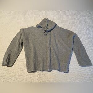 Eileen Fisher Gray Cowl Neck Sweater.